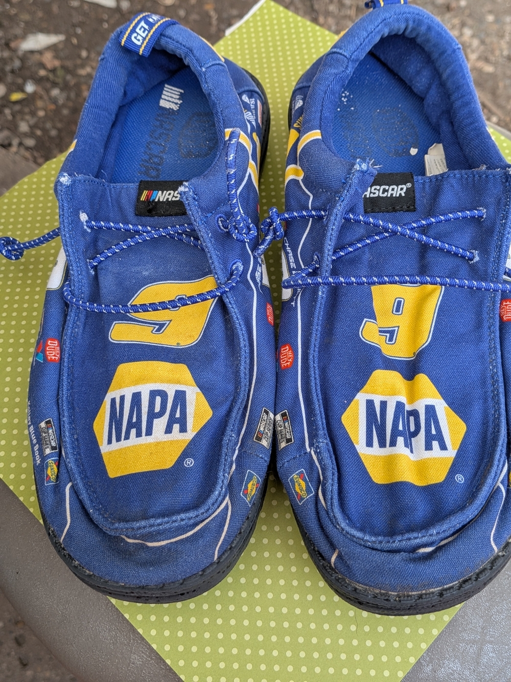 NASCAR NAPA Blue Kids Slip-On Shoes